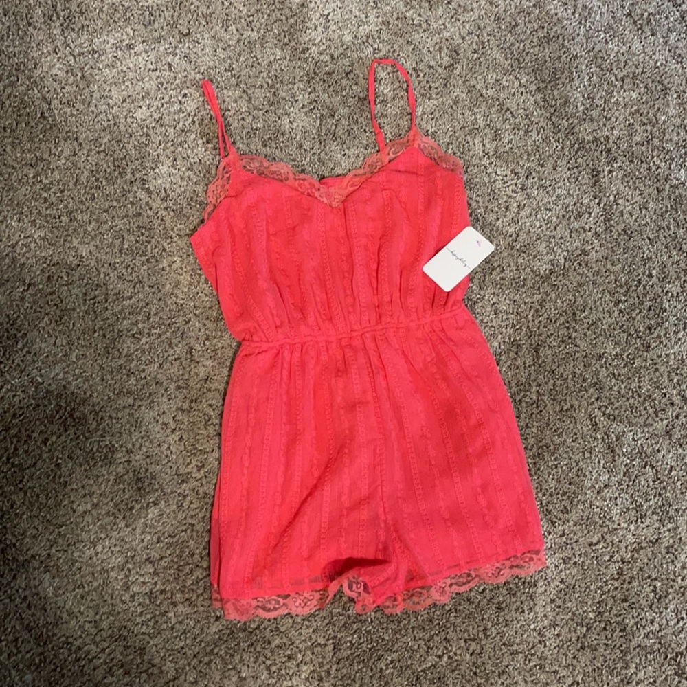 Whiskey Darling Boutique Pink Romper Size Medium